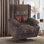 Electric Power Lift Recliner Chair,Reclining Chair with 8 Massage,2 Cup Holders,Side Pockets,USB Charge Port,Remote Control for Living Room,Bedroom,Chocolate