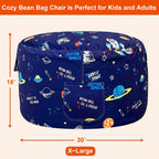 2.5 Ft Space Bean Bag Chair for Kids with Memory Foam Filling, Bean Bag Chair with Soft Velvet Cover, Sofa Couch for Living Room, Birthday Gift for Boys Girls, X-Large