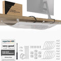 Cable Management net - Under Desk Wire Management - Flexible Under Desk Cable Management Tray White