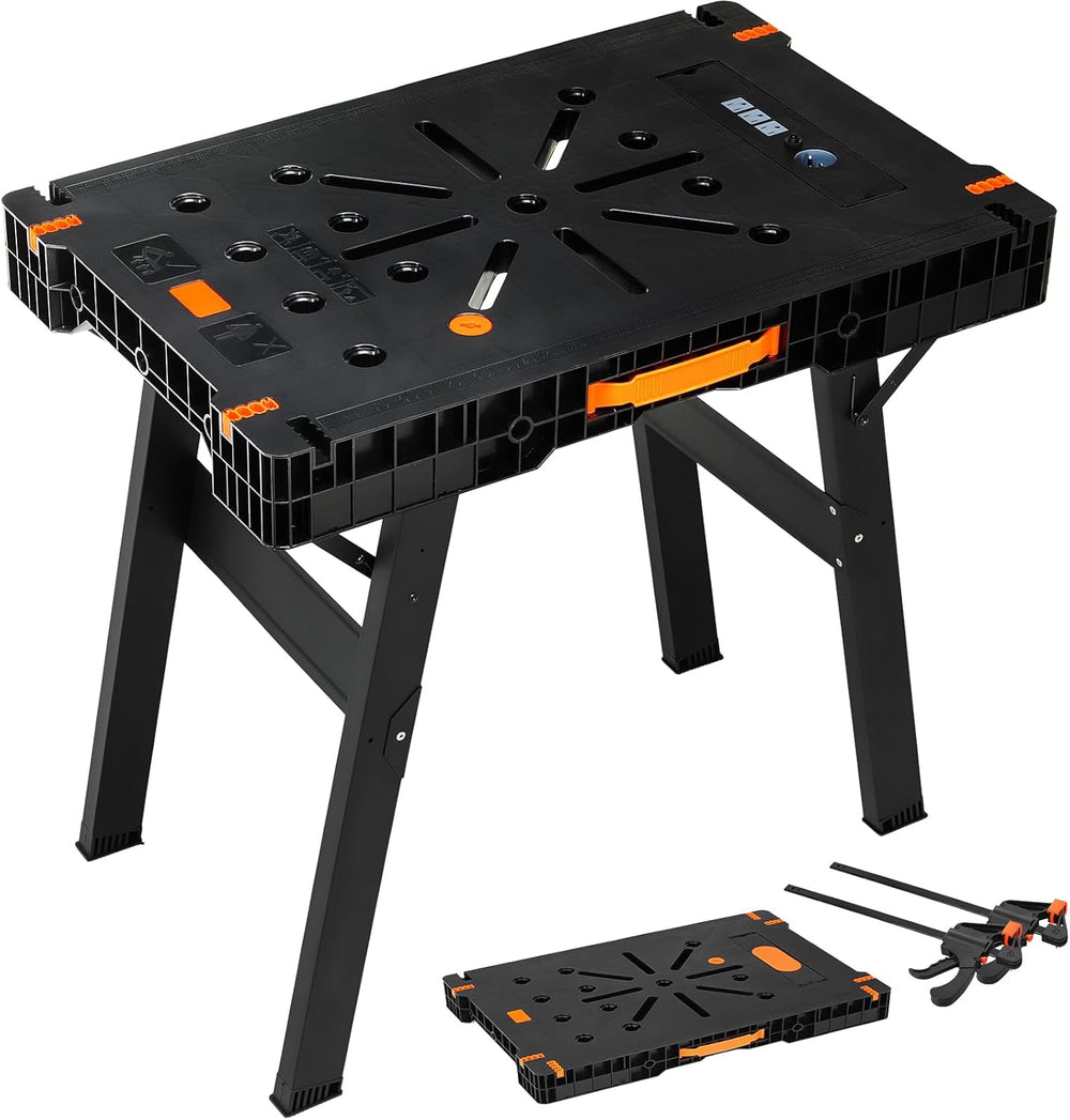 TLGREEN Folding Work Table,Express Portable Workbench, 34" W x 22" ...