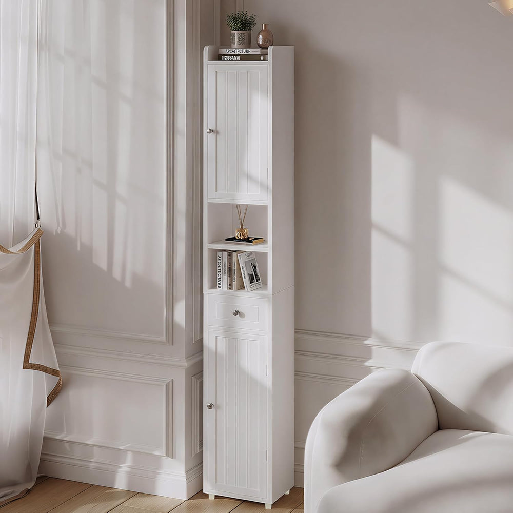 ChooChoo Bathroom Storage Cabinet with Adjustable Shelves, Tall Storage Cabin...