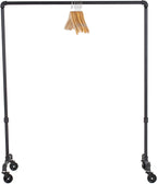 William Roberts Vintage Industrial Heavy Duty Hanging Rod Garment Rolling Closet Organizer Rack (48 in., Wheels)