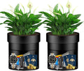Sdstone 2pack Flower Pot Diversion Safe with Key Lock,Stainless Steel Secret Hidden Safe Lock Box,Disguised safe (Black) Plants Not Include