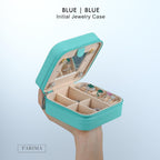Parima Travel Jewelry Box for Girls Women, Jewelry Organizer Box | Personalized Jewelry Boxes for Women Girls Jewelry Box | Necklace Earrings Ring Box - Letter J, Aqua Blue