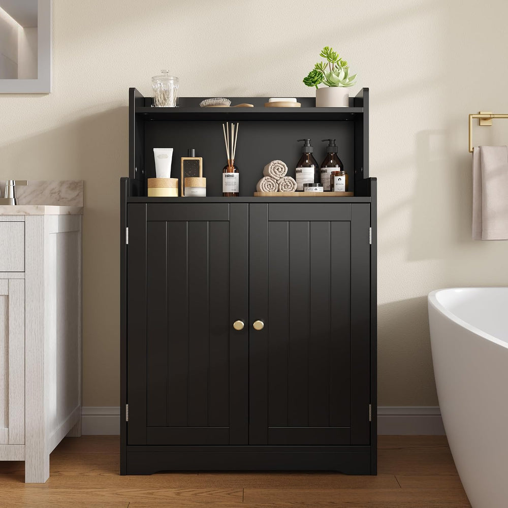 Gizoon Small Bathroom Storage Cabinet, Freestanding Organizer with 2 Doors, 2...