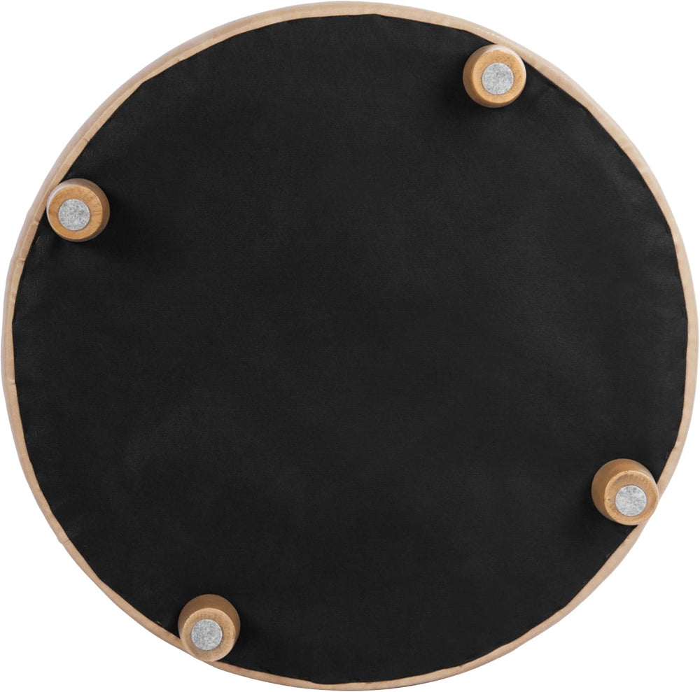 HomePop Home Decor | Button Round Storage Ottoman | Ottoman with Storage for ...