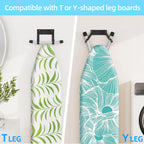 JUYSON Ironing Board Holder Wall Mount for T&Y Leg Ironing Board Hanger, Small Wall Mounted Ironing Board, Iron Holder Wall Mounted for Laundry Room