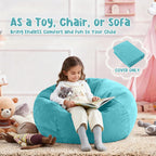 Bean Bag Chair Cover (No Filler) for Kids and Adults,Beanbag Stuffed Animal Storage Without Filling Plush Toys Holder and Organizer Soft Premium Corduroy 200L