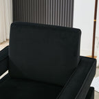 Velvet Accent Chairs Set of 2, Modern Armchair, Black | Stainless Steel Base, Soft Velvet Upholstery, Thick Padded Seat, 350 LBS Weight Capacity, For Living Room and Home Office