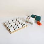 GemeShou Golden coated earring display stand for selling, velvet stud earring holder for jewelry display, Jewlery earring storage organizer tray, studs holder jewelry organizer【Earring holder-white】