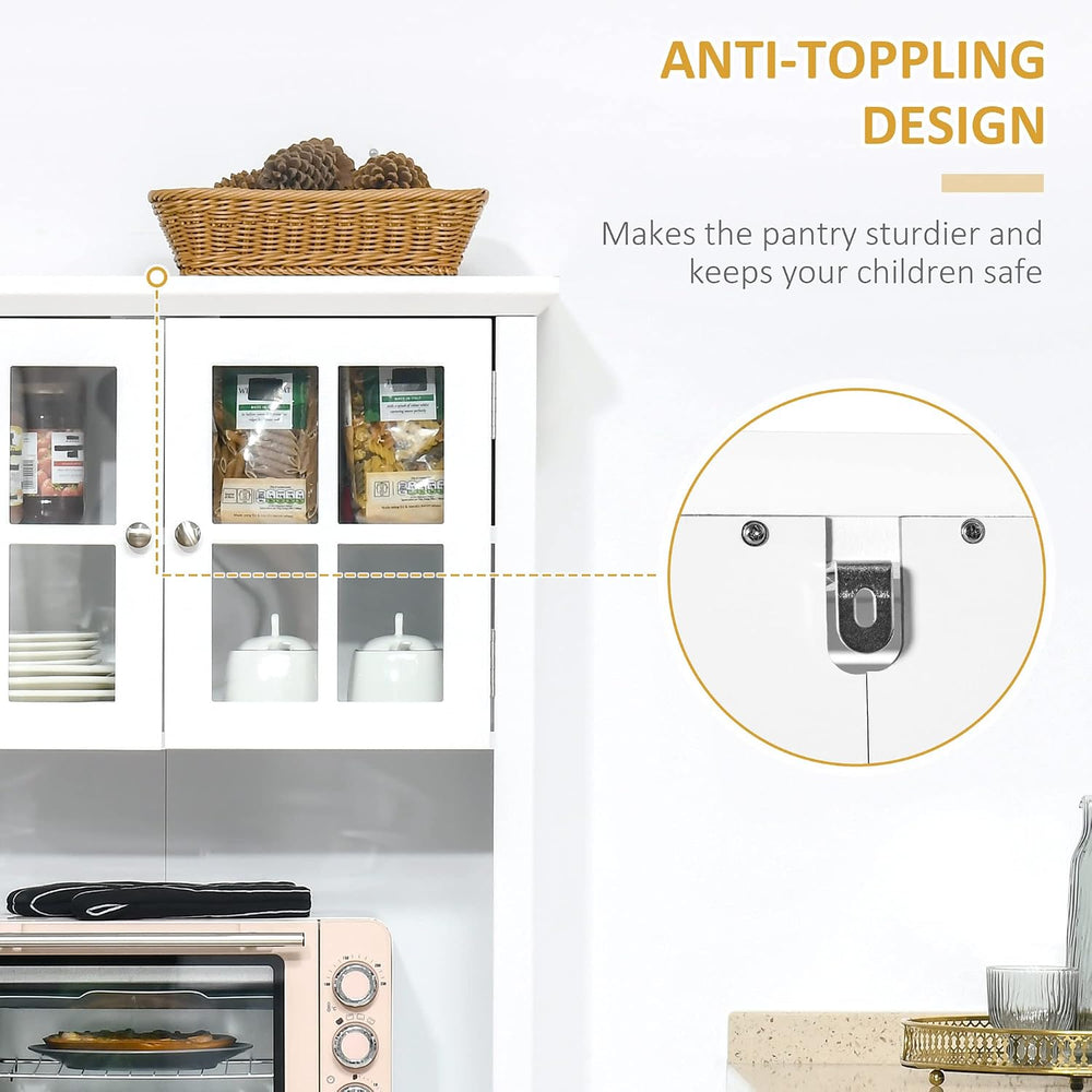 64" Kitchen Pantry Storage Cabinet Buffet Sideboard for Coffee Maker &am...