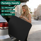 Folding Table 6FT Heavy Duty Plastic Table with Handle, Foldable&Portable, Fold-in-Half Utility Tables for Outdoor, Dining, Wedding, Events, Indoor, Picnic, Camping, Party, Black