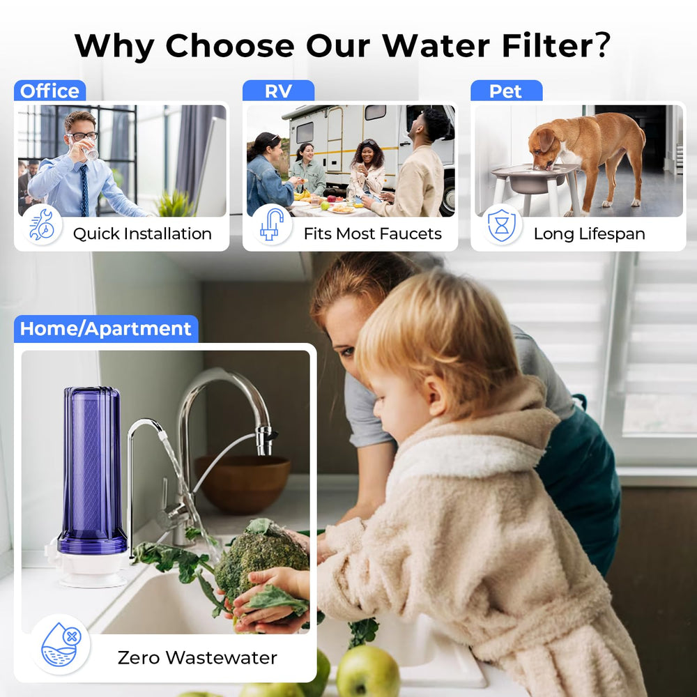 iSpring CKC1C Chlorine Removal Countertop Water Filter System, 10000 Gal