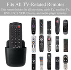 3 Pcs Remote Control Holder Wall Mount Self Adhesive Remote Case Hole-Free Storage Organizer Wall Pencil Holder Phone Charging for Home Office School(Black)