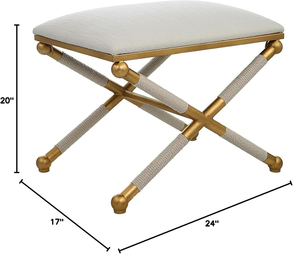Uttermost Socialite - Small Bench-20.25 Inches Tall and 24 Inches Wide