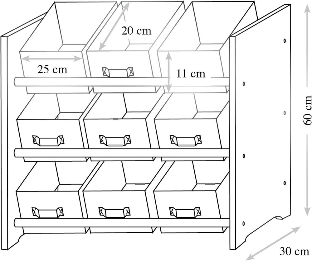 Kesper | Storage Shelf, Material: Fibreboard, Dimensions: 65 x 30 x 60 cm, Co...