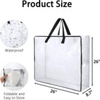 4 Pack Wreath Storage Bag, 26 Inches 90 L Wreath Storage Container, Reinforced Handles & Smooth Zippers, Foldable Large Storage Bags for Christmas/Seasonal Wreaths, Clothing, Bedding, Blankets, Toys
