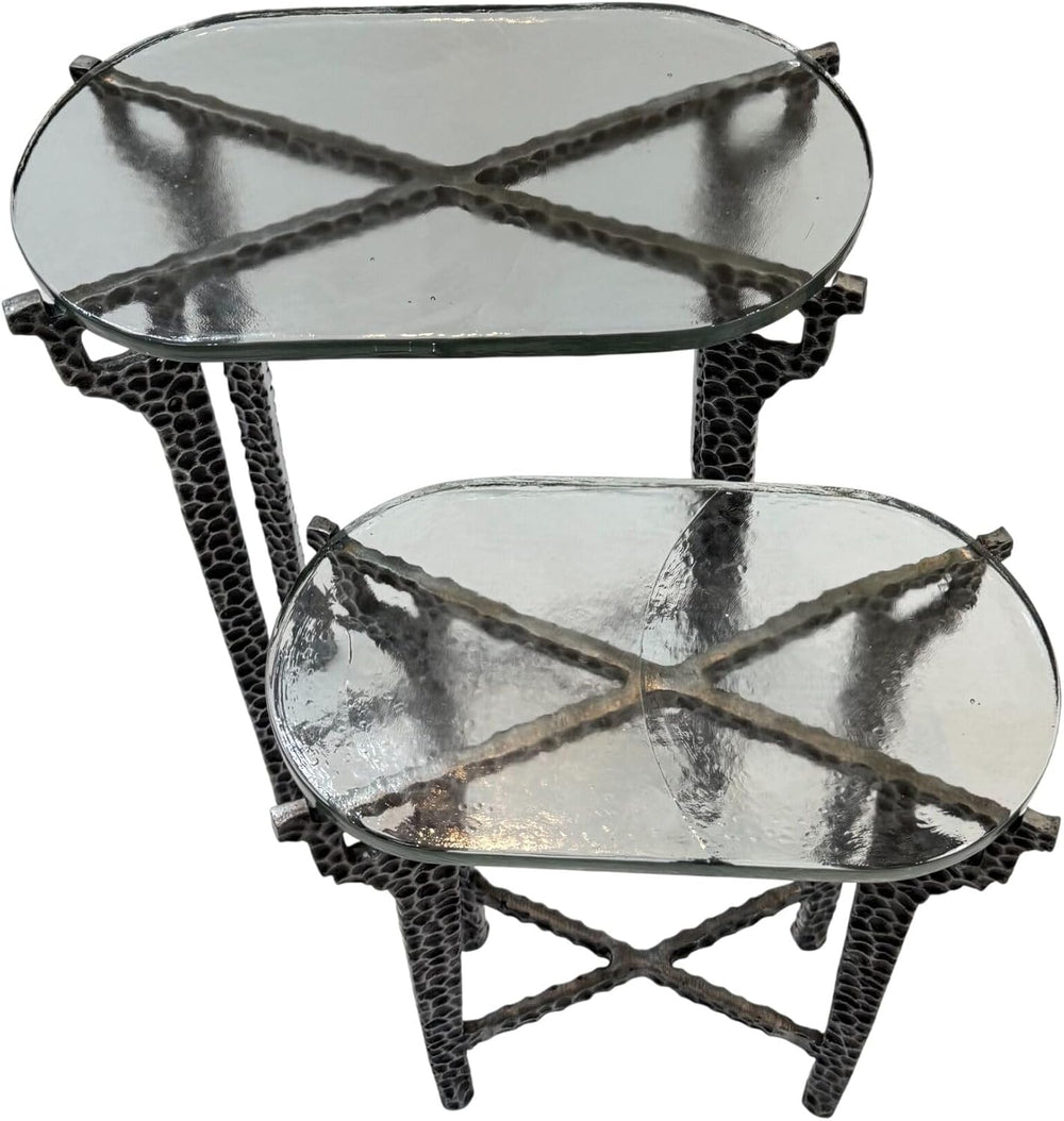 Carolina Chair & Table Ignis Nesting Table, 26" Recycled Glass &...