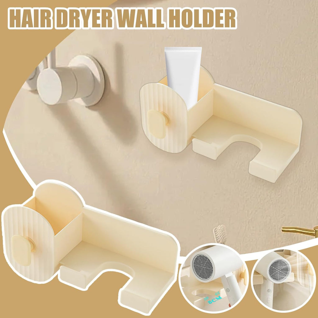 Wall Mount Hair Dryer Holder | No-Drill Storage Stand,Hair Tool Organizer - for Brush Bottle Curling Iron Comb Barrettes Cosmetics Straightener Home Bedroom Laundry Room