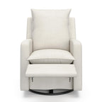 Storkcraft Timeless Recliner Swivel Glider with USB Charging Ports, Ivory | USB-C and USB-A Charging Port, 360-Degree Metal Swivel Base, Manual Extending Foot Rest, Glider Rocking Chair