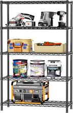 SINGAYE 5 Garage Heavy Duty Shelving Unit Kitchen Pantry Close Home Organizers and Storage Bathroom Shelf Laundry Room Organization Industrial Book Metal Wire Adjustable Shelves