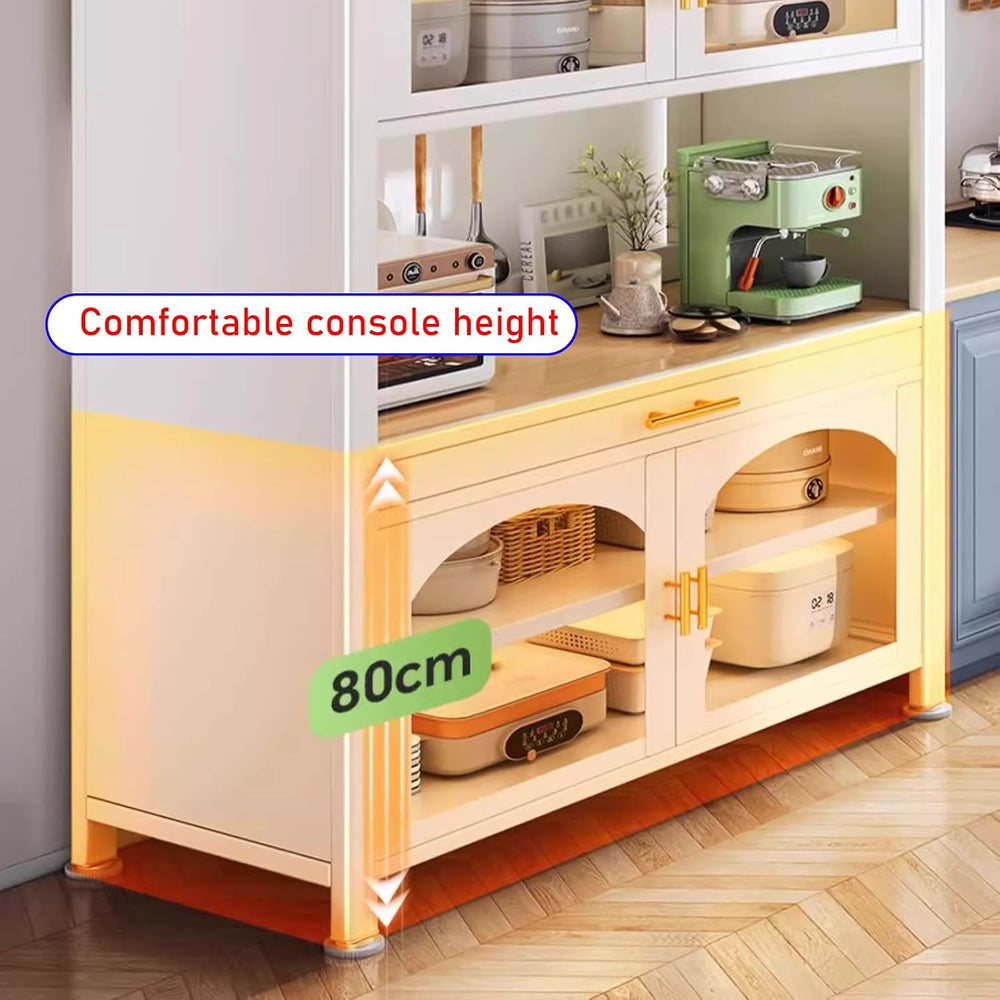 JKGHK Kitchen Pantry Cabinet Buffet with Drawer Storage, 72.8in Microwave Sta...