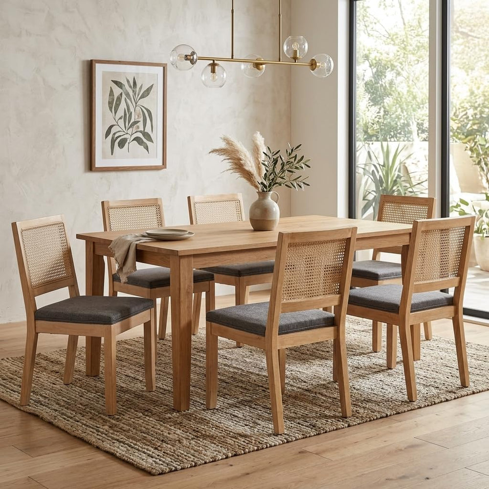 French Country Dining Chairs Set of 6, Grey Modern Kitchen & Dining Room ...