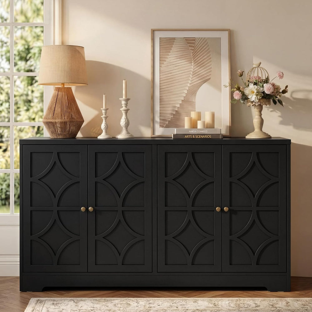 RoyalCraft Sideboard Buffet Cabinet with Storage, 56" Modern Sideboard w...