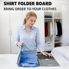 10Pcs Stackable Closet Organizer & Shirt Folding Board Bundle | Space-Savin Closet Organizers and Storage , Foldable ,Ideal for Tshirts ,Sweater ,Pants Storage in Bedroom and Dormroom Black