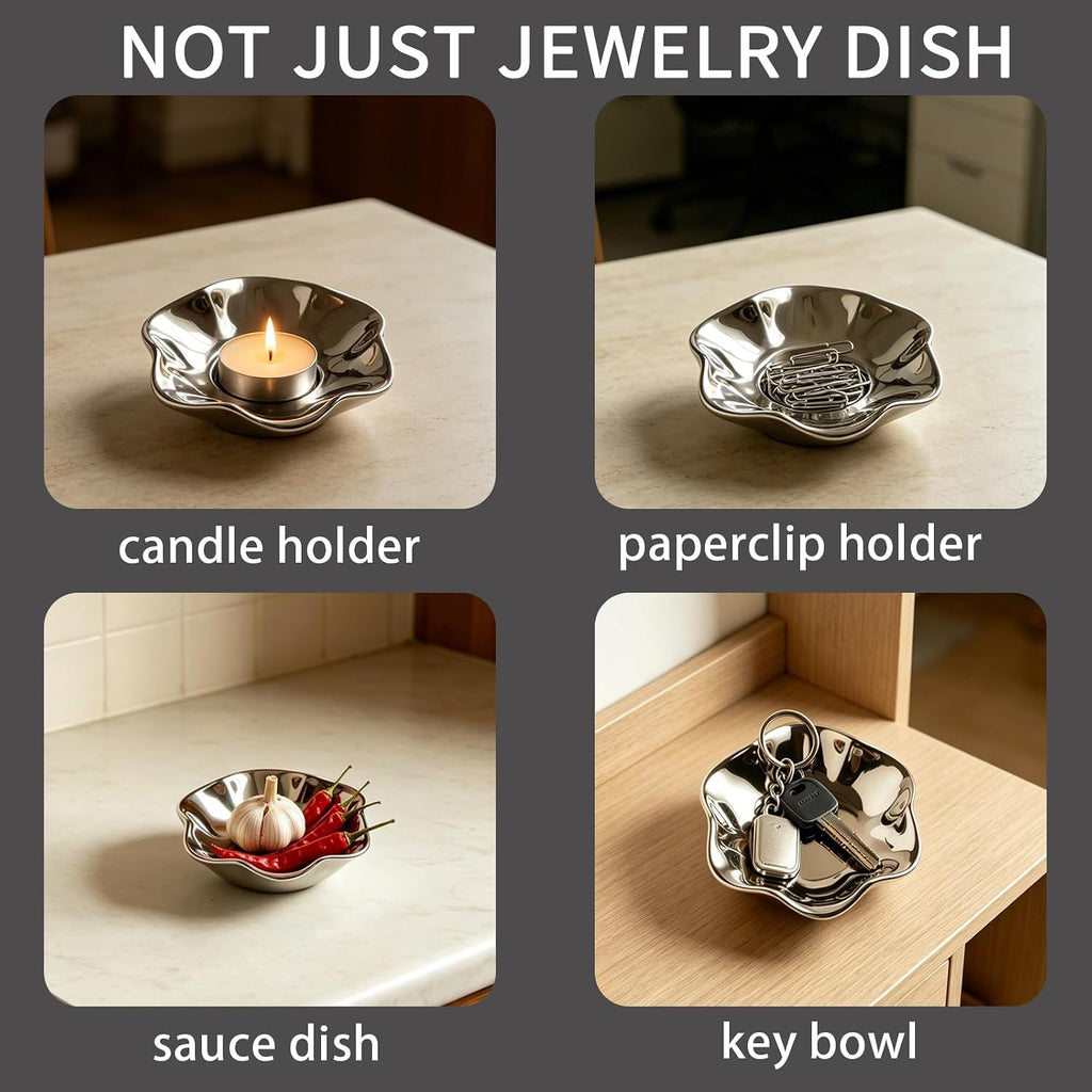 BEUNAIZER Jewelry Dish Tray, Ring Dish, Ceramic Trinket Tray, Key Bowl | Color box packing makes it more gift-ready for birthdays, holidays, friends, sisters, daughters, mothers or daily use.