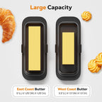 Butter Dish with Lid for Countertop and Refrigerator Door Shelf, Airtight Butter Keeper Container, Locking Butter Holder for East/West Coast Butter, BPA-free, Microwave/Dishwasher Safe