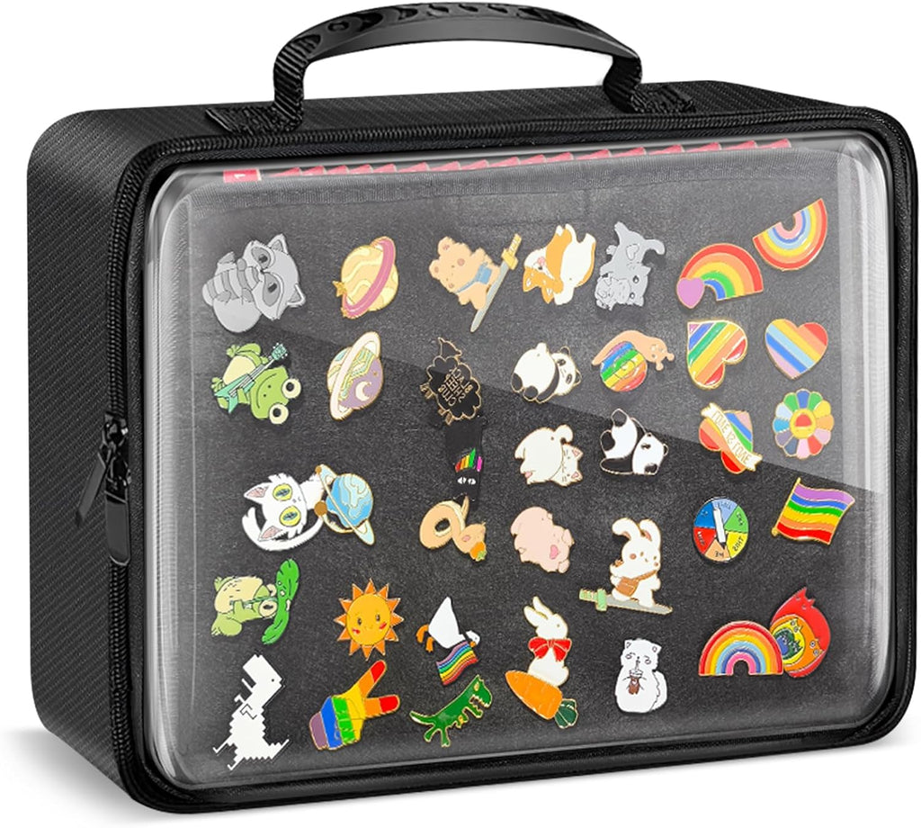 Enamel Pin Display Book, 18 Page Pin Bag For Collectors Pin Board Storage and Organization Pin Display Case For Various Sizes Of Pins, Travel Brooches, Sports Medals, Paper Clips, Earrings