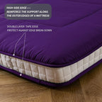 MAXYOYO Futon Mattress, Padded Japanese Floor Mattress Quilted Bed Mattress Topper, Extra Thick Folding Sleeping Pad Breathable Floor Lounger Guest Bed for Camping Couch, Deep Purple, Full Size