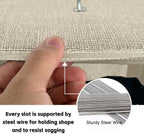 20 Section Hanging Shoe Organizer for Closet, Beige | Hanging Closet Organizer and Storage for Wardrobe, Dorm, Bedroom, Space Saving Foldable Clothes Shelf with Sturdy Hooks