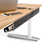 PAMO Cable Management Under Desk for Easy mounting Under-Table I Set of 2 - with 10X Cable Ties I Desk Organizer for Office/Home Office Table Thoughtful Cable Tray Holder