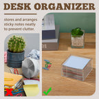 Acrylic Sticky Note Holder, 3x3 Crystal Clear Notepad Holder with Anti-Slip Base Sticky Note Dispenser for Office Desk, Home Organizer