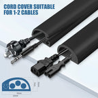 Silicone Wall Wire Hider, Side Open Wire Covers for Cords on Wall, 20FT Self-Adhesive Flexible Cord Hider for Mounted TV, Home Office, Cavity 0.63" W x 0.31" H