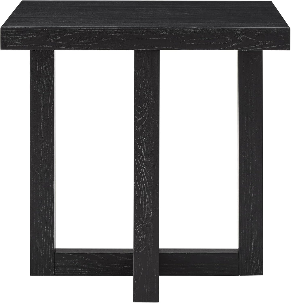 Roundhill Furniture Luno Contemporary End Table, Black