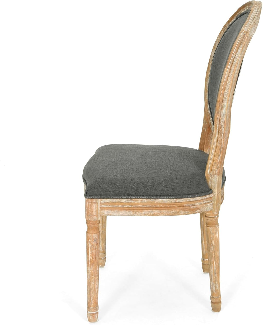 Christopher Knight Home Reed Upholstered Farmhouse Dining Chairs, (Set of 2), Dark Gray + Black Checkerboard + Natural