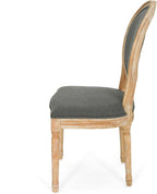 Christopher Knight Home Reed Upholstered Farmhouse Dining Chairs, (Set of 2), Dark Gray + Black Checkerboard + Natural