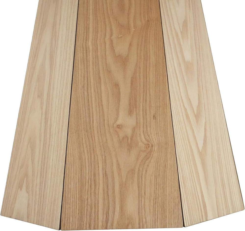 BESTANO 39” Round Solid Wood Dining Table for 4-5 People, Modern Pedestal Din...