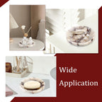Hipiwe Decorative Key Holder for Entryway Table Round Key Bowl Marble Nightstand Organizer for Candle Jewelry Tray for Earrings Necklaces