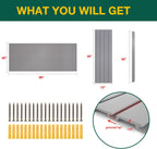 Yuzzy Slat Wall Paneling 4 x 8ft, Garage Slatwall Panel Wall Storage Systems, Heavy Duty PVC Garage Wall Organization (Gray)