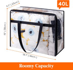 Lifewit 12 Pack Clear Clothes Storage Bags, 40L Plastic Blanket Storage Bag, Vinyl Foldable Moving Bags with Zipper, Closet Organizers and Storage Containers for Bedding, Duvet, Comforter