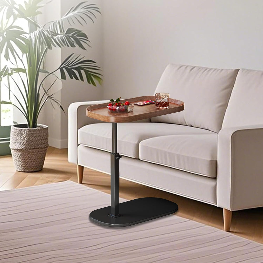 Adjustable Height C Shaped Side Table, Couch Tables That Slide Under, C Side ...