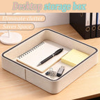 Faux Leather Square Vanity Tray 8x8x1.5 Inch, Decorative Makeup Jewelry Organizer for Dresser Bathroom Vanity Counter, Elegant Storage Tray for Perfume Skincare Cosmetics