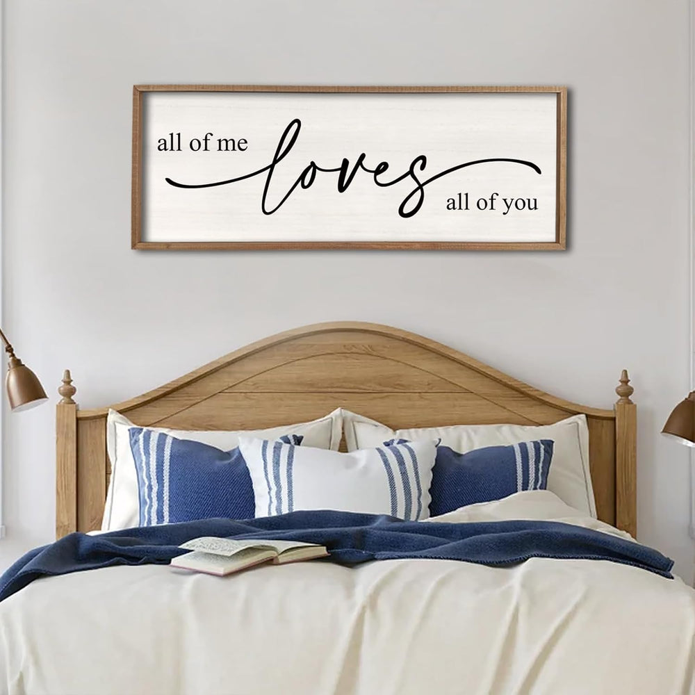 Surfapans All Of Me Loves All Of You Sign 40"×15" Wood White