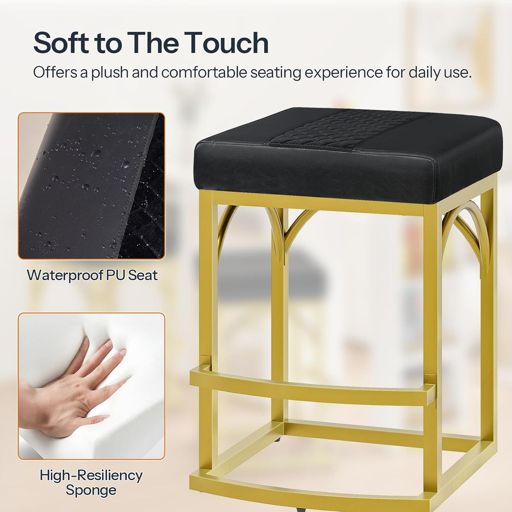 HOOBRO Bar Stools, Set of 2 Bar Stools