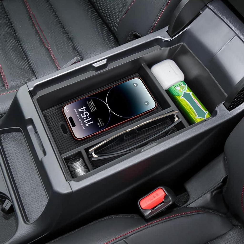 Center Console Organizer Compatible with 2026 2025 2024 2023 Honda CR-V Armrest Storage Box Coin and Glass Holder ABS Plastic Insert Secondary Storage Interior Accessories