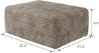 JINGLING 37.4" Rectangle Ottoman Foot Rest for Couch - Corduroy Upholstered Compressed Memory Foam, Cloud Ottoman for Modular Sectional, No Assembly Required, DIY Combination, Camel